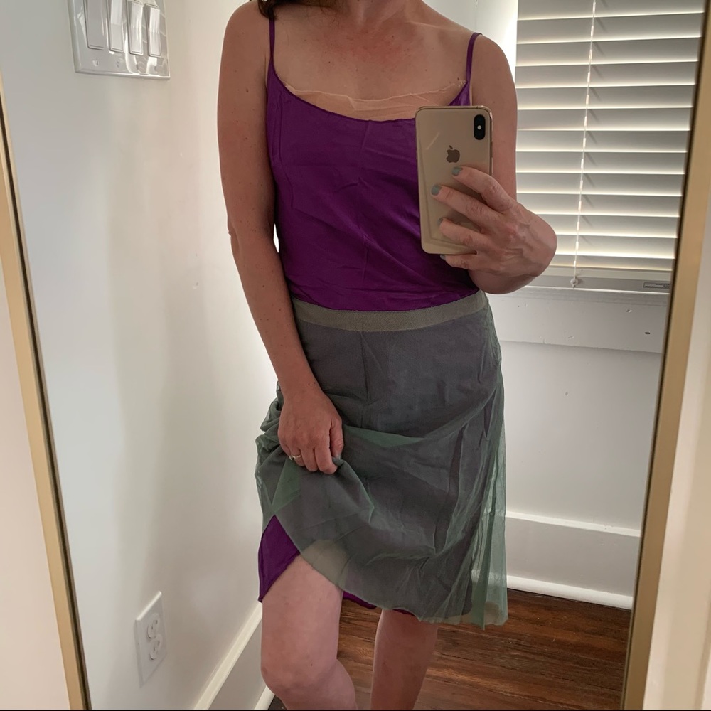 Vintage 90s Séverine Peraudin Dress, Purple&Green